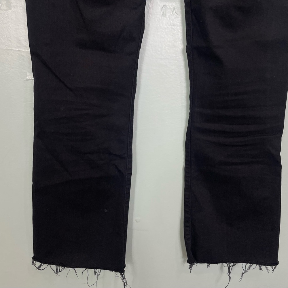 MOTHER The Hustler Ankle Fray Not Guilty Black Size 27 Straight - Picture 9 of 14